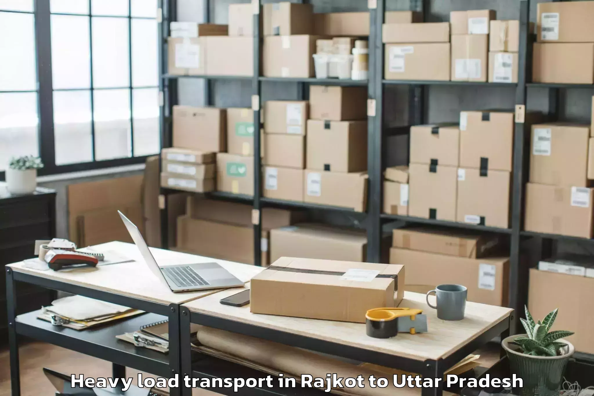 Book Rajkot to Tilhar Heavy Load Transport Online